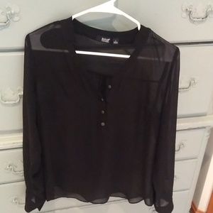 Sheer black blouse